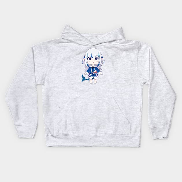 Hololive Gawr Gura Kids Hoodie by Ghazinagato